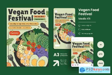 Vegan Food Festival Market Sale Poster