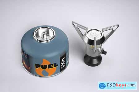 Camping Stove Gas Canister Mock-Up