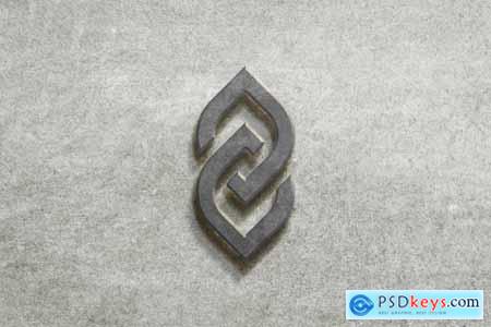 3D Cement Logo Mockup