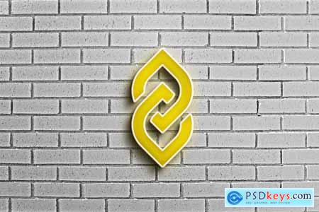 Wall Brick Logo Mockup