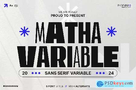 Matha - Sans Serif Variable