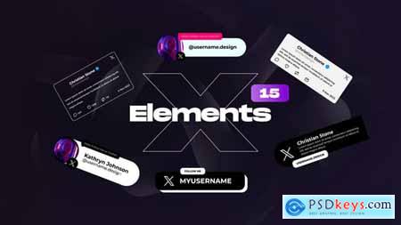 X Social Media Elements for Premiere Pro 54724199 