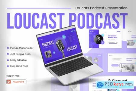 Loucast Podcast Powerpoint Template