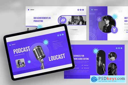 Loucast Podcast Powerpoint Template