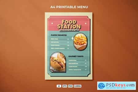 Vintage Food Menu Template