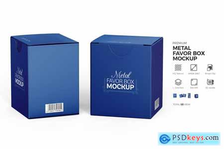 Metal Candle Box Mockup