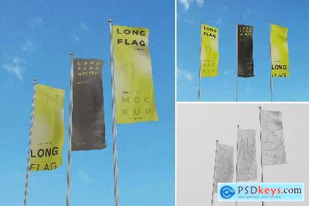 Long Flag Mockup