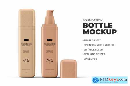 Foundation Pump Bottle Mockup