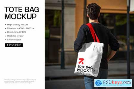 Mens Tote Bag Mockup