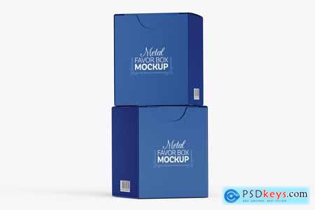 Metal Candle Box Mockup