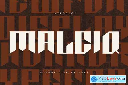 Malciq Horror Display Font