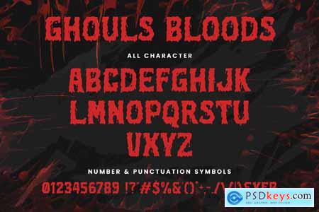 Ghouls Bloods - Dripping Font