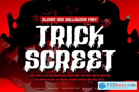 Trick Screet - Bloody & Halloween Font