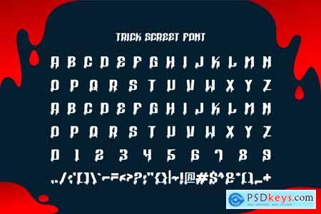 Trick Screet - Bloody & Halloween Font