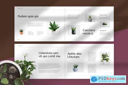 Floral Botanical Plants Brochure 2SU6LJD