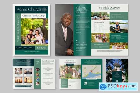 Christian Family Camp Brochure Template