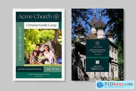 Christian Family Camp Brochure Template