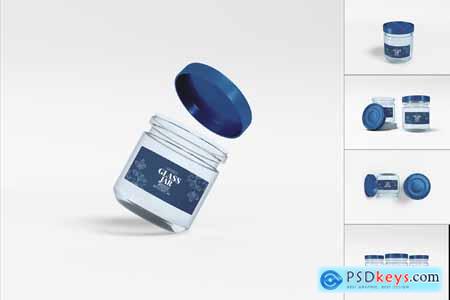 Glass Jar Packaging Mockup Set