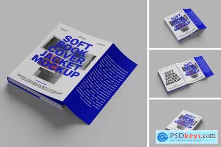 Soft Book Cover Jacket Mockup