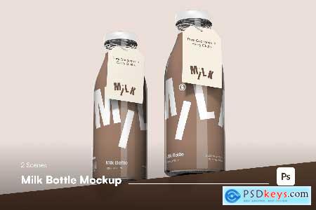 Milk Bottle Mockup