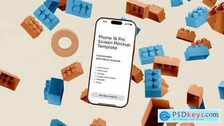 Phone 16 Pro Screen Mockup Template 54776015