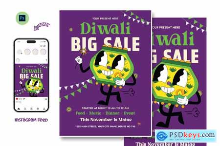 Victory Diwali Day Flyer Template