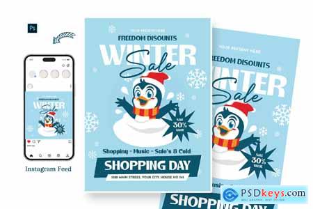 Buya Winter Sale Day Flyer Template