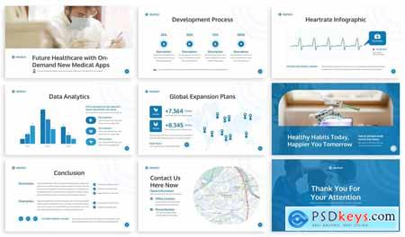 Medtech - Medical Apps Google Slides Template