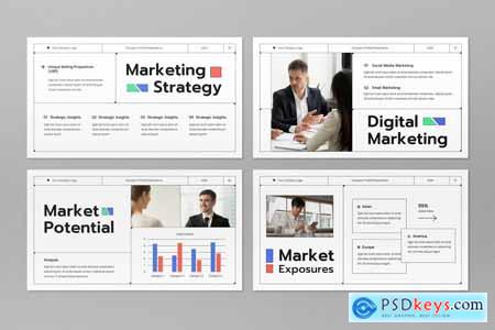 White Geometric Company Profile PPT