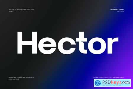 Hector - Modern Sans-Serif Font family