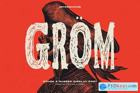 Gr&#246;m - Tall Grunge Display Font