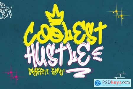 Coolest Hustle - Decorative Monoline Graffiti Font