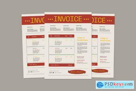 Red Minimalist Invoice