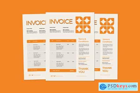 Orange Minimalist Invoice