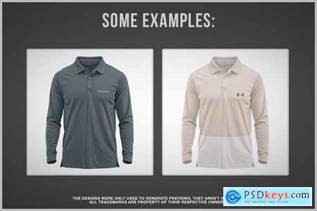 Polo Long Sleeve Shirt Mockup