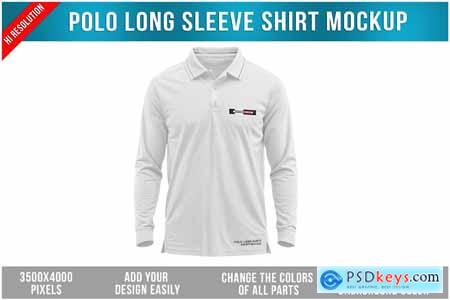 Polo Long Sleeve Shirt Mockup