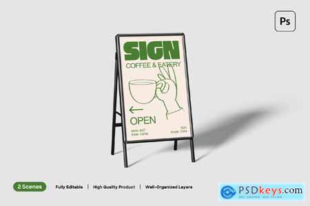 Sign Board Mockup