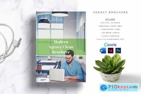 Agency Brochure Template Canva Docx ID PSD