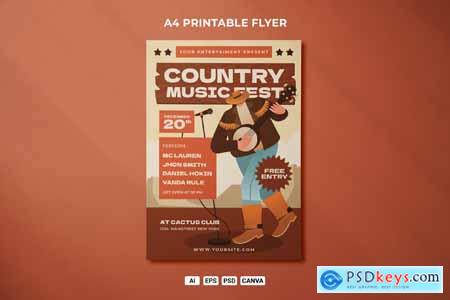 Country Music Fest Flyer Template