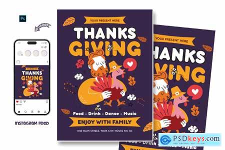 Leftover Thanksgiving Day Flyer Template