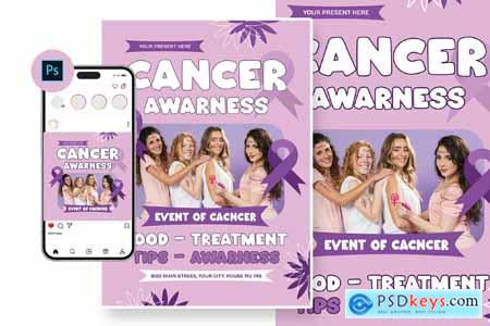 Puckering Breast Cancer Day Flyer Template