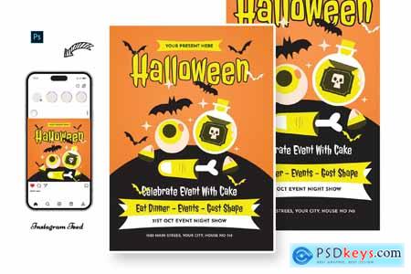 Phobia Halloween Day Flyer Template