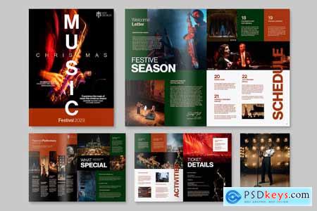 Christmas Music Festival Brochure Template