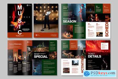 Christmas Music Festival Brochure Template