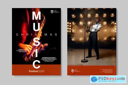 Christmas Music Festival Brochure Template