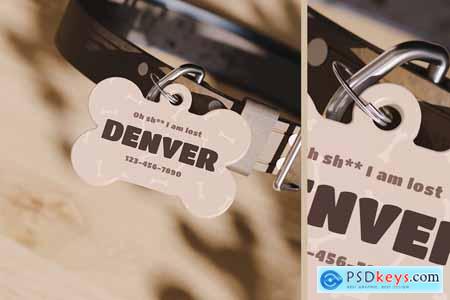 Pet ID Tag Mockup