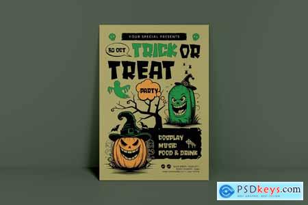 Trick or Treat Halloween Flyer Y2VE5XR