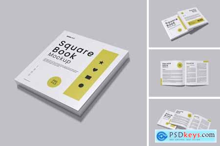 Square Book Mockup