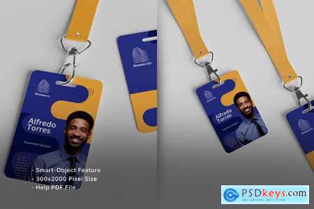 ID Card Strap Design - Mockup