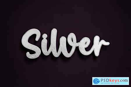 Glitter Silver Text Effect Mockup